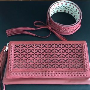 Laser cut Clutch bag and Wrap belt